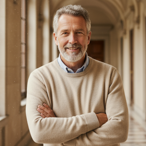 Portrait von Gunter Becker, Rentner in der Aktivrente, arbeitet im Vertrieb